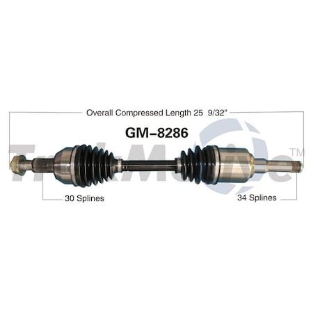 Surtrack Axle Cv Axle Shaft, Gm-8286 GM-8286